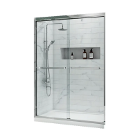 Дверь в нишу Koer SR SD03-140x200-TR-01 прозрачное стекло Easy Clean 8мм, CHROME (KR5385)